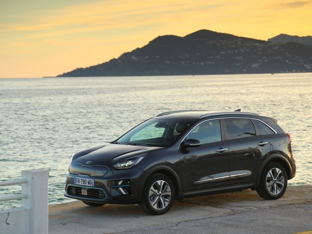 Black Kia E Niro Electric car 